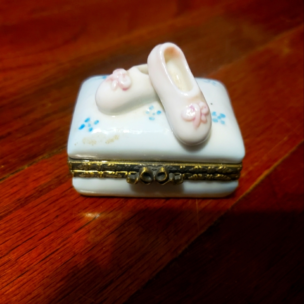 Small Ballet Shoes Porcelain Trinket Box